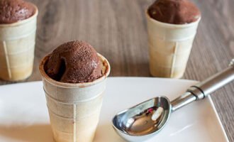 Шоколадное мороженое без сливок
