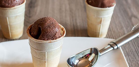 Шоколадное мороженое без сливок