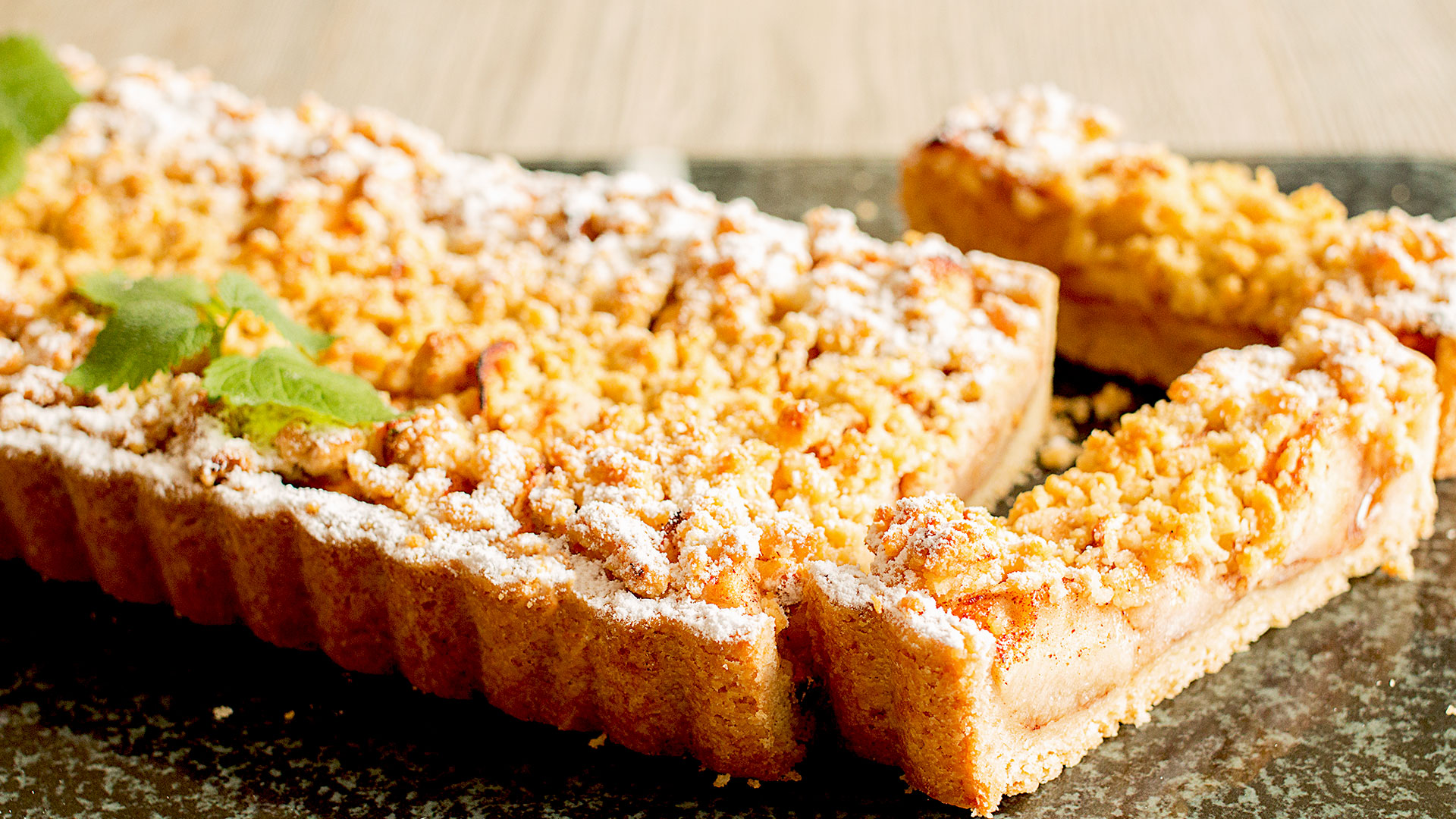 Пирог постный яблочный